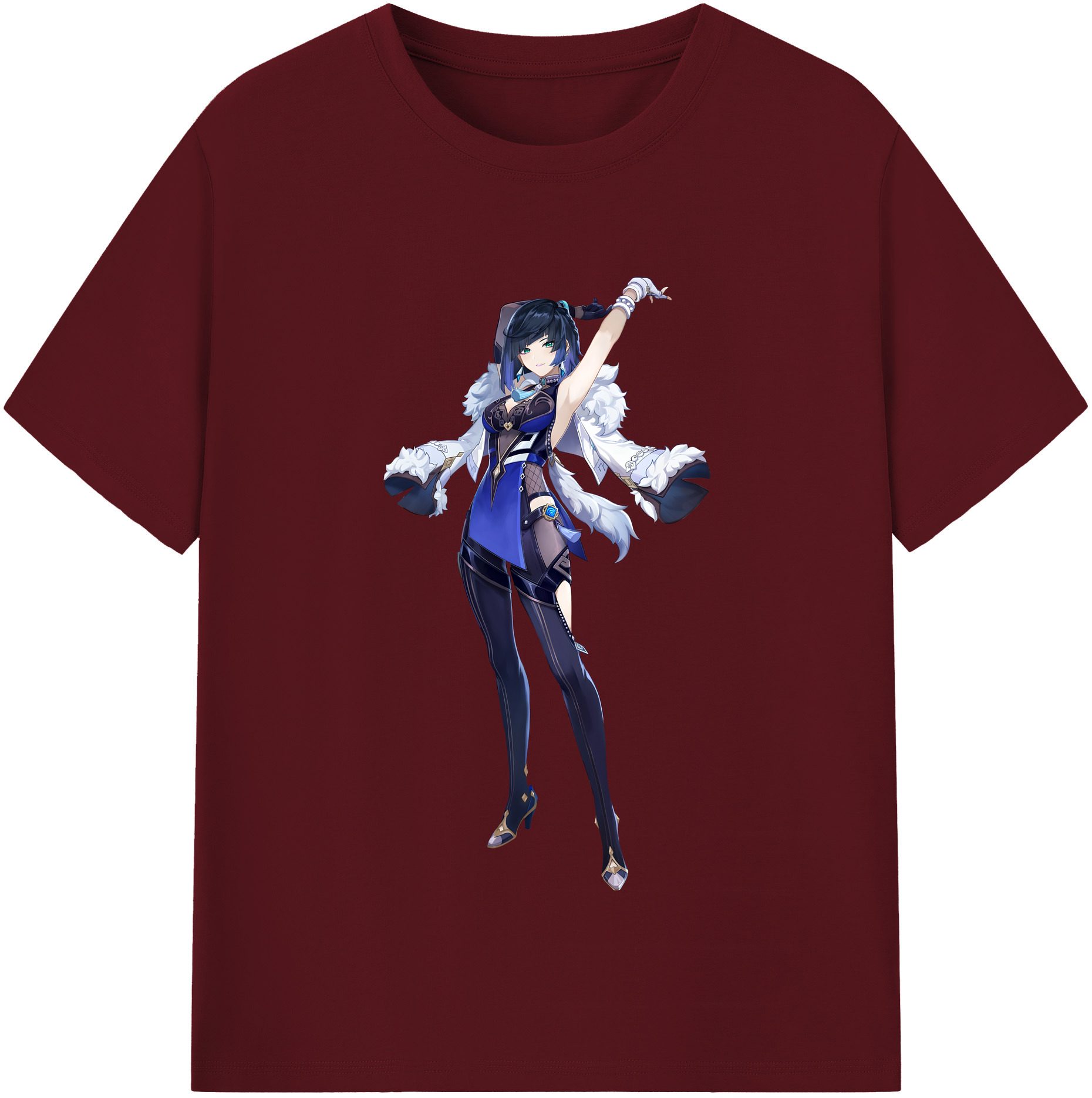げんし神 夜兰 やらん genshin Yaran 綿100％半袖Tシャツ（フロントプリント）